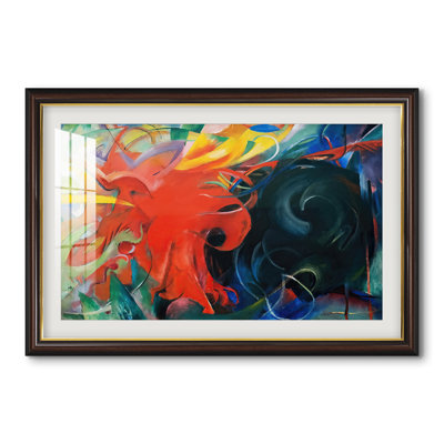 Formes de combat (Kämpfende Formen), 1914 - Franz Marc - Estampe encadrée sur mesure
