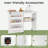 Folding Sewing Table Rolling Craft Station with 3 Storage Bins & Charging Station-114878668