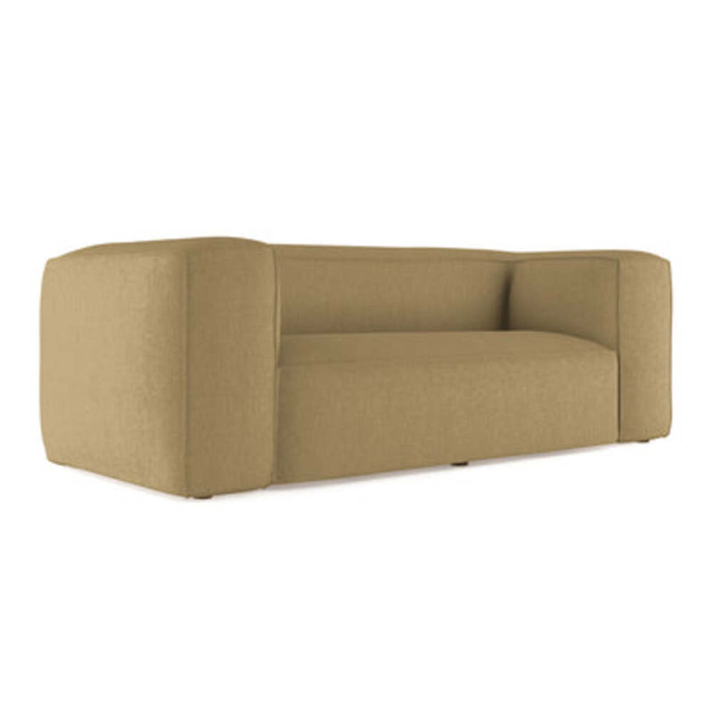 Canapé surdimensionné Varick, H 30 po x l 84 po x P 41 po, Naturel, Tapis massepain en lin à tissage carré