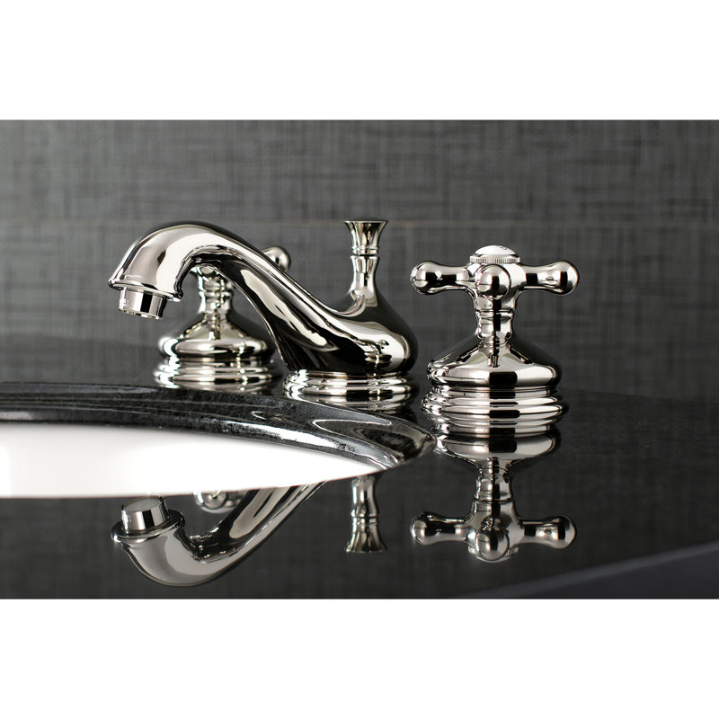 Robinet de salle de bain espacé Kingston, Nickel poli
