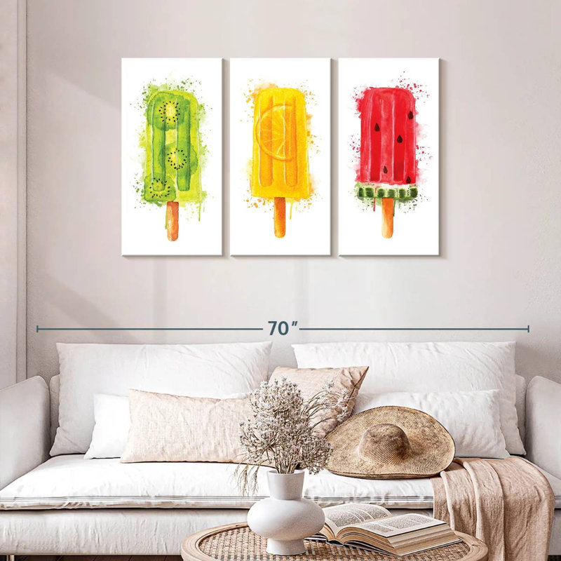 Yarlin Fruity Popsicles Splatter, 28" H x 45" W