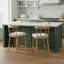 Tabouret de comptoir rembourré beige Olivia-628093272-628093278