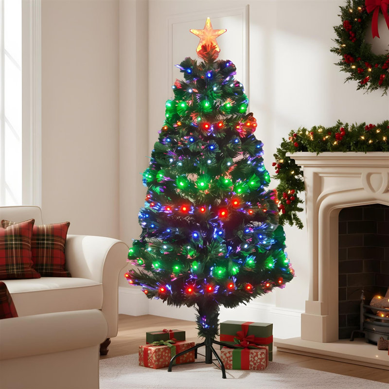 Lighted Artificial Christmas Tree, 4 ft.