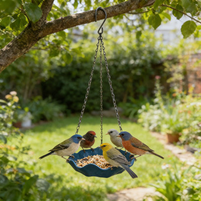 Mangeoire d'oiseaux en plastique pour jardin