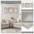 Sabal Off-White Framed Shadowbox 3-Piece Wall Art Décor Set with Handmade Rice Paper Palm Leaves