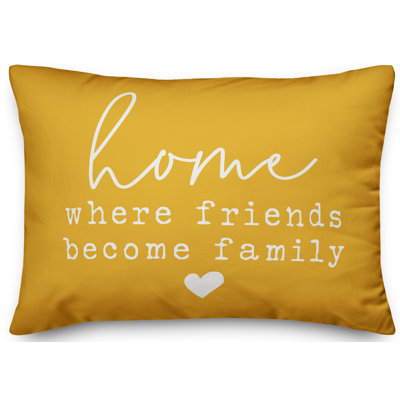  Housse et insert de coussin rectangulaire d'extérieur Home Home Friends Friends
