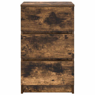 Bedside Cabinet With 3 Drawers 39X35x65 Cm