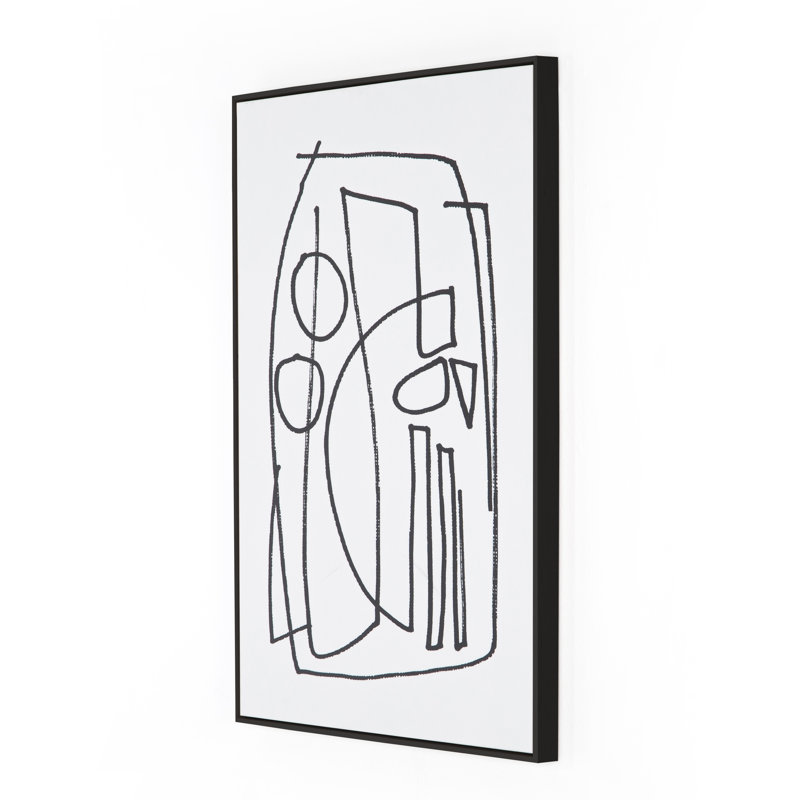 Black Framed Abstract Canvas Print 40" x 30"