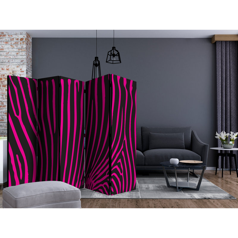 Hamaz 225cm W x 172cm H 5 - Panel Solid Wood Folding Room Divider