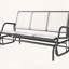 Fauteuil oscillant pour 3 personnes avec tissu en filet respirant et structure en métal-1875701419