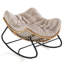 Chaise berçante d'extérieur compacte en osier PE Weixel-2130112632