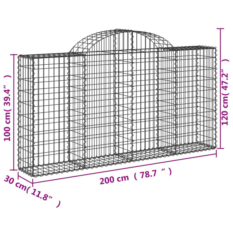 Clôture en métal argenté, H 3,9 pi x l 6,6 pi x P 1 pi