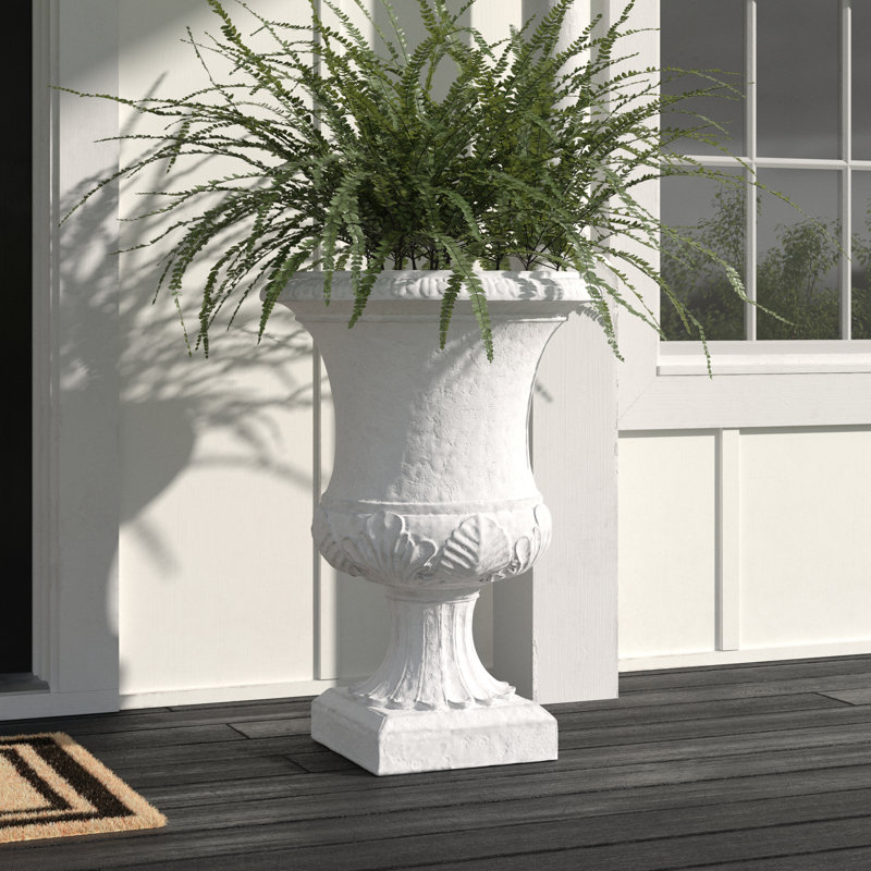 Pot à fleurs Adiya Urn, Blanc cassé