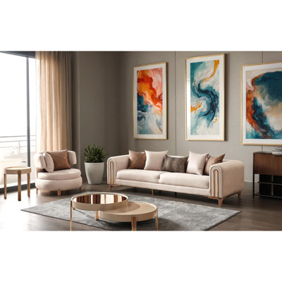 Hawger 3 - Piece Velvet Living Room Set