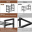 Étagère à chaussures extensible à 3 niveaux, étagère à chaussures réglable Range-chaussures autoportant en métal robuste pour porte d'entrée de placard (noir)