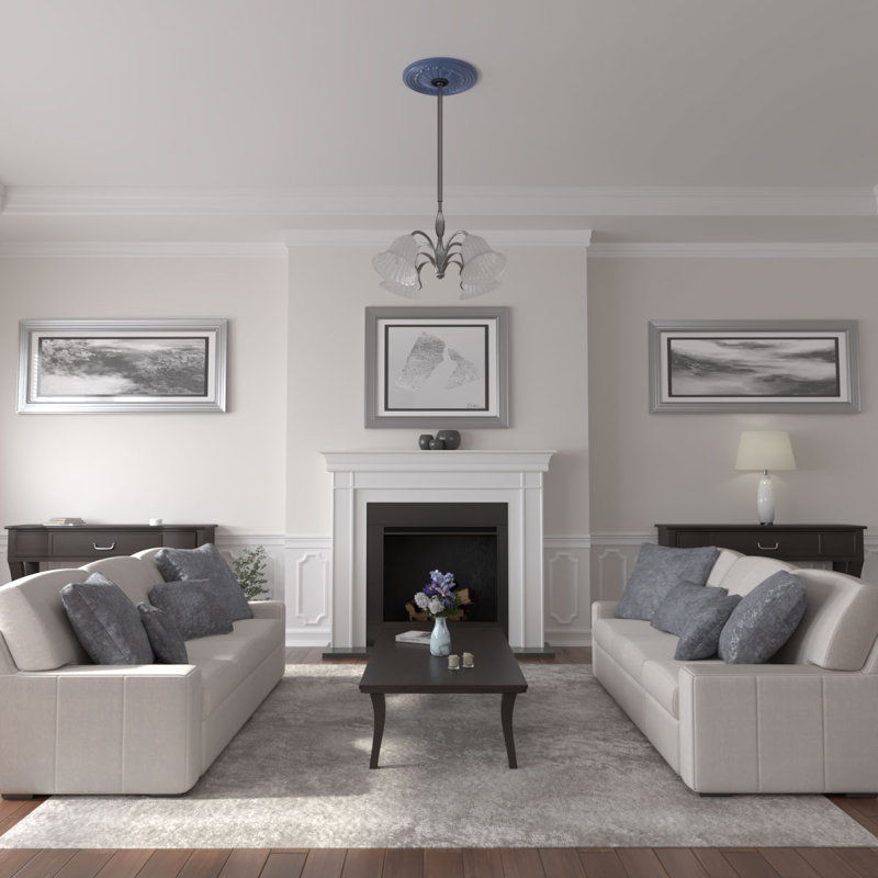 Endurathane Alexa Ceiling Medallion, 20 1/2"OD x 1 7/8"P (Fits Canopies up to 2 7/8")Hand-Painted Rust Finish, Americana