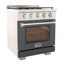 KUCHT Professional 30 po 4,2 pieds cubes Cuisinière au gaz naturel et four à convection en gris ciment avec brûleurs True Simmer-97805567-97805564