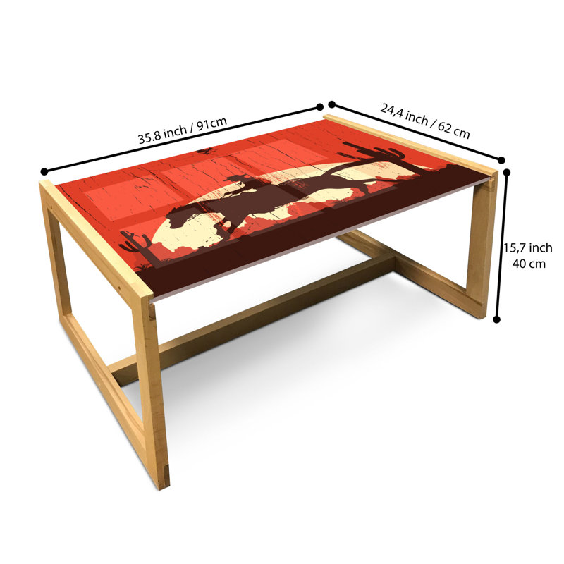 Jaden-James Trestle Coffee Table, 40cm H x 91cm W x 62cm D