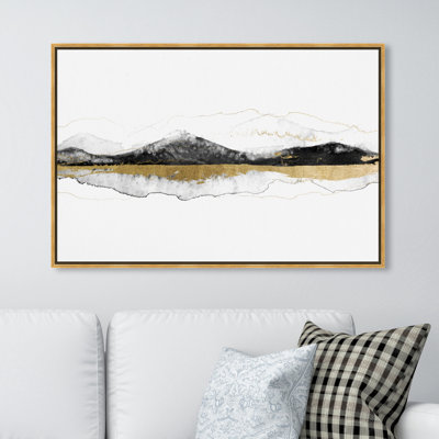 " Abstract Behind These Mountains, Modern & Contemporary White "