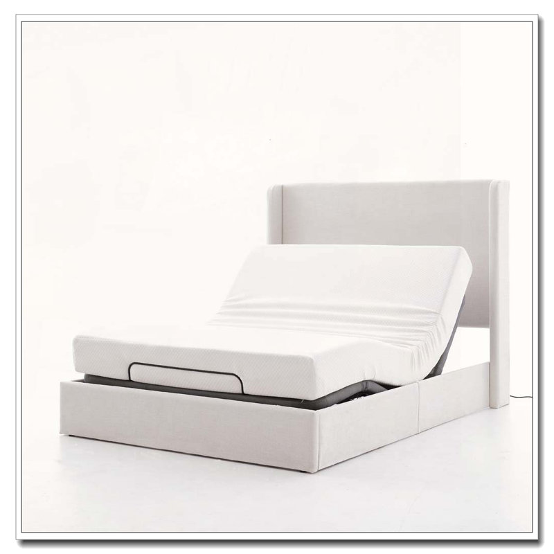Base de lit réglable pour grand lit, Tissu/métal