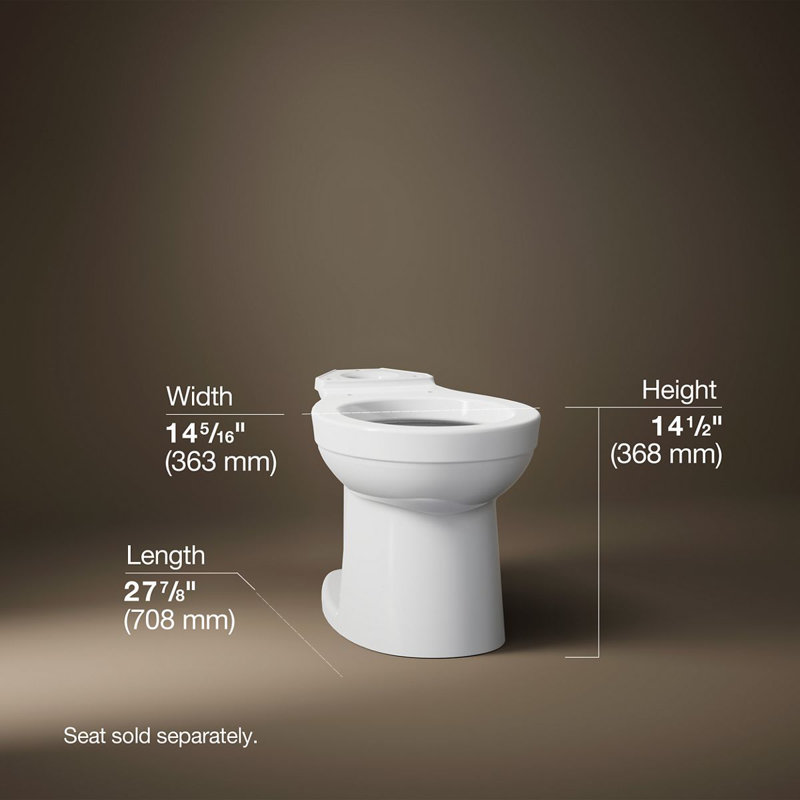 Kingston round-front toilet bowl