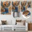 Bleu et beige, déesse égyptienne II - Égypte, impression d'art mural-1553073433-1553073447