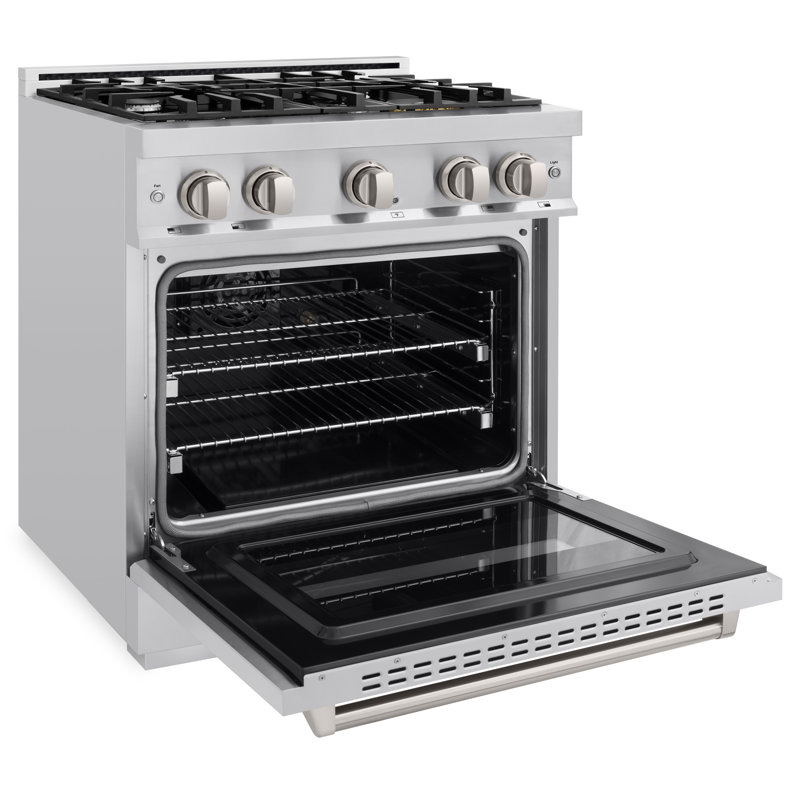 ZLINE 30” Classic Dual Fuel Stainless Steel Range w/ 4 Burner Cooktop & Convection Oven