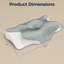Oreiller en mousse à mémoire de forme Contour, coussin de soutien du cou ergonomique pour ceux qui dorment sur le dos-1012442548