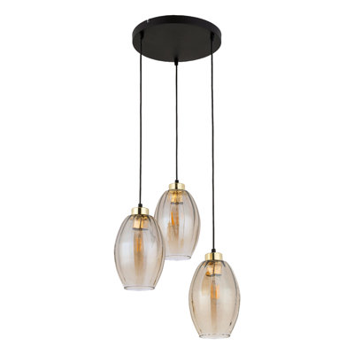 Kaiya 3 - Light Stainless Steel Cluster Pendant