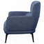 Chaise d'appoint bleue avec pieds en métal