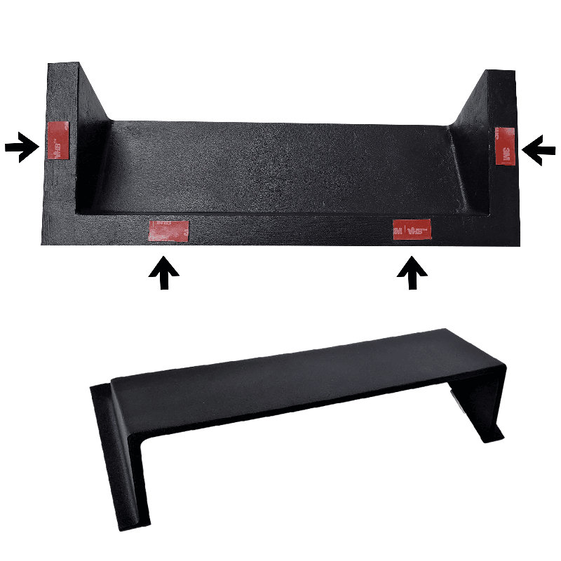 Déflecteur d'air de plancher 4 po x 10 po - Brun en fonte d'aluminium robuste, Noir