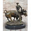 Statue de bronze espagnol en métal matador espagnol avec taureau