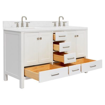 Ensemble de meuble-lavabo double 60 po 
