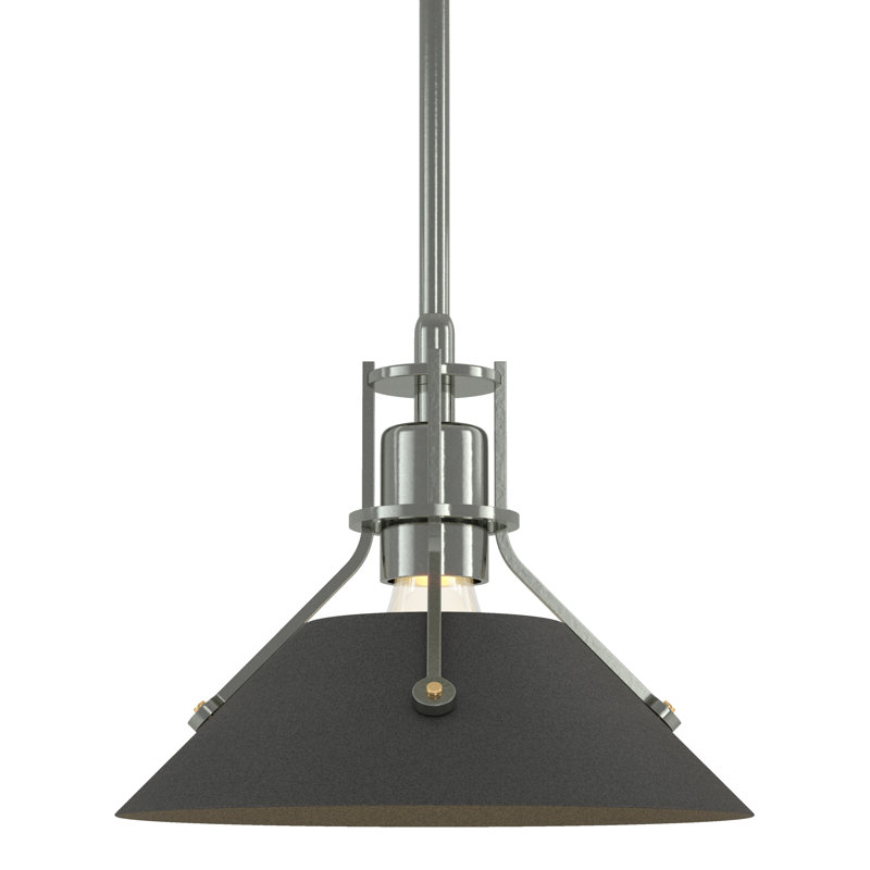 Henry 1 - Light Single Cone Pendant, Sterling, Natural Iron