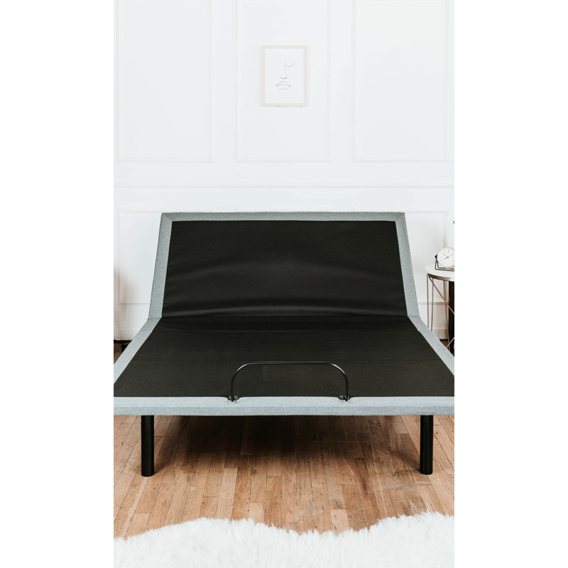 Base de grand lit réglable avec réglage de la position de la tête et des pieds - 4 ports, double masseur à 3 niveaux, dessous, positions, télécommande sans fil Btx5 et réglable, massages, lumières, télécommande à mémoire, étapes d'installation pour
