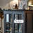 American Country Style Oak Wood & Glass Accent Cabinet