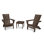 Ensemble de chaises Adirondack pliantes de 3 pièces Quattro POLYWOOD