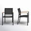 Carver Solid Wood and Metal Sling Patio Chair (Set of 2)