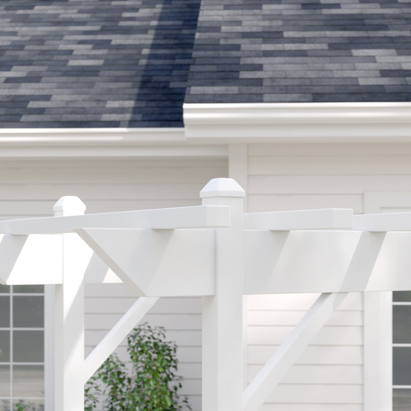 Wellington 72'' W x 41'' D Polyvinyl Chloride (PVC) Arbour, White