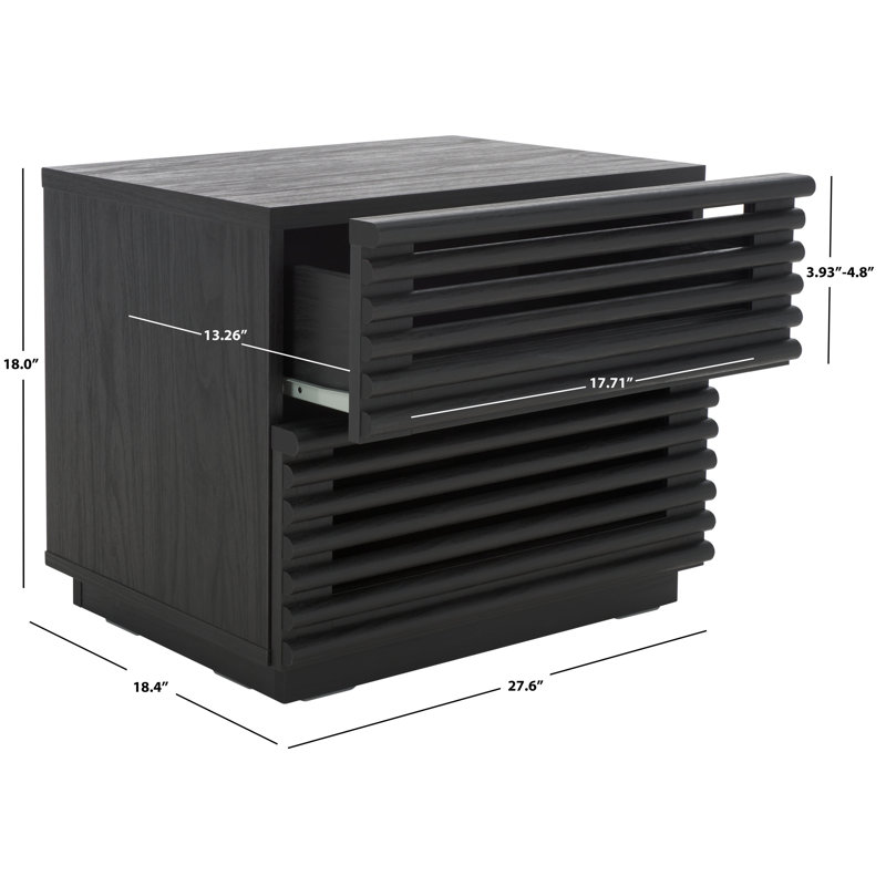 Coriddi 21'' W Nightstand, Black