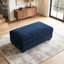 Repose-pieds rembourré rectangulaire en flanelle de fourrure de lapin, pièce modulaire simple pour canapé modulaire-2068082542