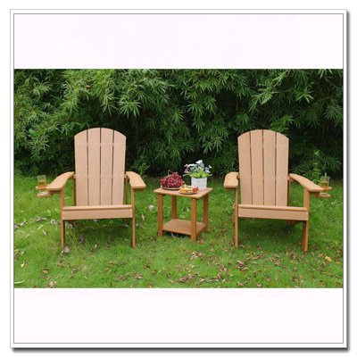 Ensemble de 2 chaises longues d'extérieur toutes saisons avec dossiers ergonomiques et porte-gobelets intégrés