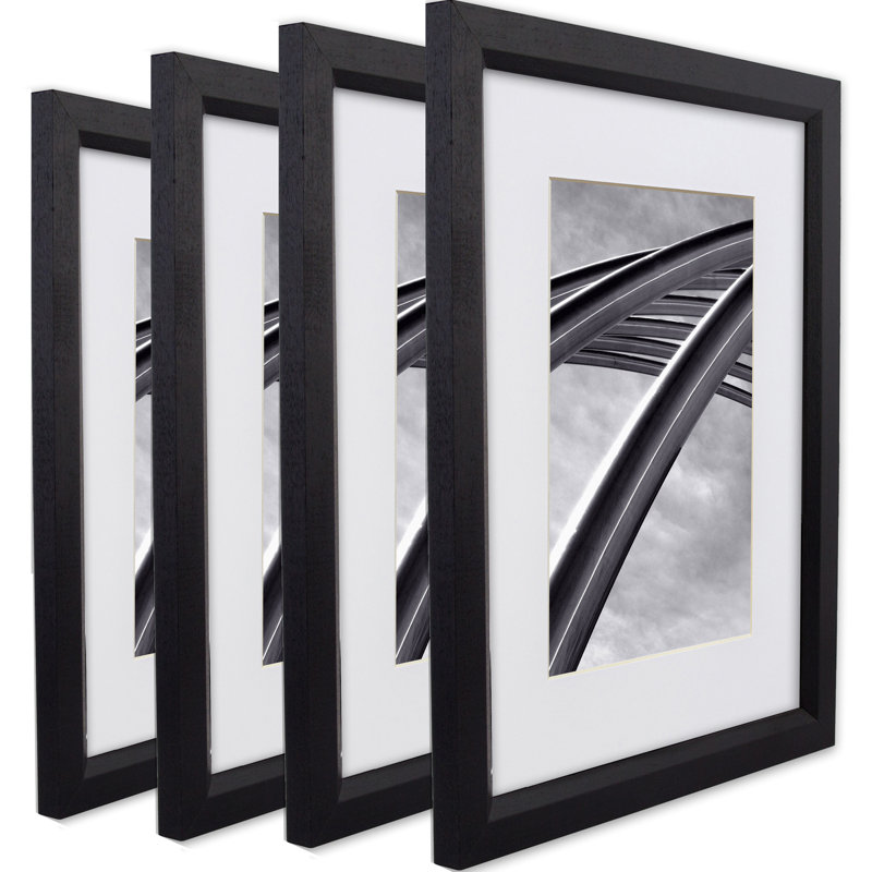 ENSEMBLE DE 4 PIÈCES ÉCONOMIQUE .875 ", ÉBONNÉ MAT EN MATÉRIAU MAT, 11 x 14, 8 po x 12 po emmêlé à 5 po x 7 po