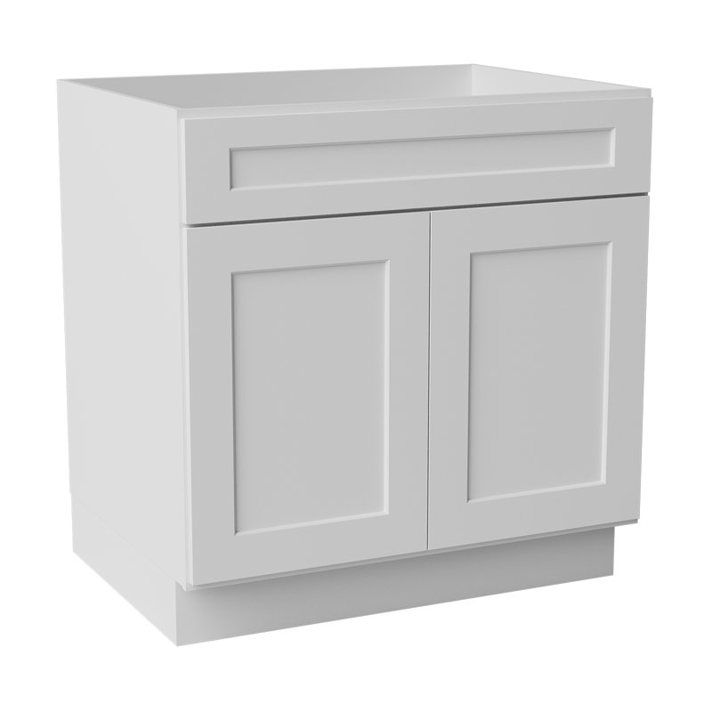 Armoire de cuisine en bois massif prêt à assembler Sinber, Blanc, 33"