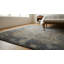 Tapis transitionnel oriental noir et noir en laine douce noué à la main moderne et élégant-1732183339