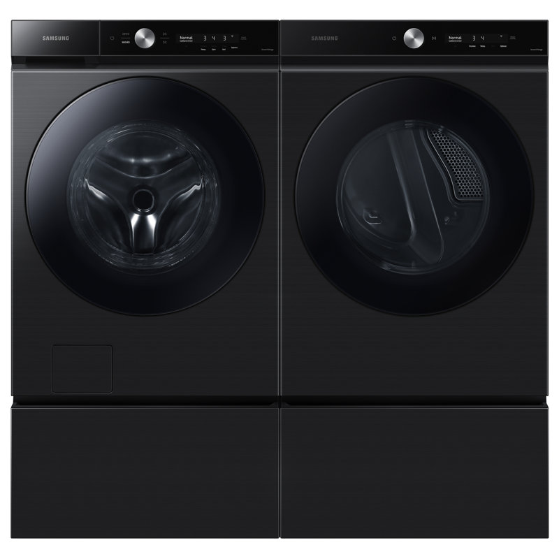 Samsung Bespoke 27" Laundry Pedestal with Storage Drawer, Brushed Black