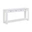 Console / canapé avec tiroirs de rangement et tablette inférieure pour le vestibule (blanc antique)