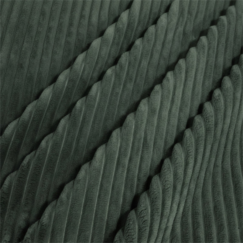Repose-pieds plein Corduroy Upholstery, Green