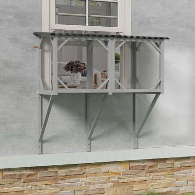 Boîte de fenêtre pour chat avec support stable - s'adapte facilement aux chats et assure le confort des chats
