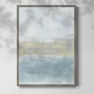 Sea Mist Vista I Framed Print - Solid Wood